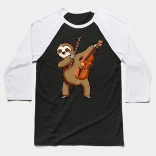 Vintage Retro Sloth Player Love Violin Musical instrument Baseball T-Shirt